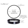 Blood THINNER Medical Alert ID Privacy Enhanced Silicone Bracelets Black