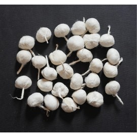 Cotton Wicks for Puja Diya - Round Pooja Jyot Batti for Oil Lamp, Diwali Diya, Brass Kuber Diya, Clay Diya - Diya Bati for Akhand Jyot 100 pc, Hashcart®