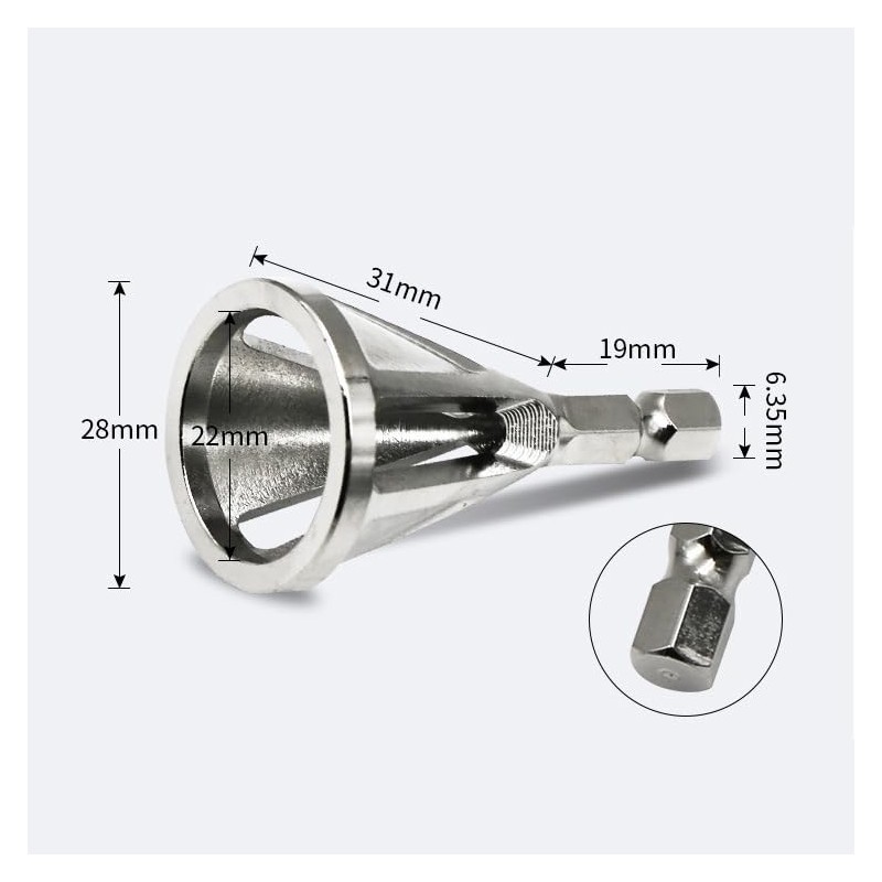 zalati External Chamfer Tool HSS Deburring Tools with Hex Shank