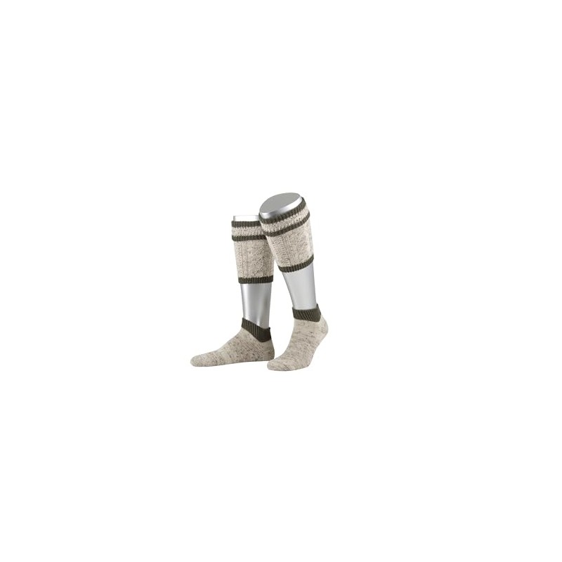 Lusana Men's Costume Stockings, Beige (Mottled / Hunter Green 930)