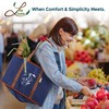 Liviable Reusable Grocery Shopping Bags, Foldable, Heavy Duty Tote, Box