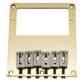 Musiclily Pro 54mm Tele Humbucker Bridge with 6 Stainless Steel Saddles for Telecaster Style Electric Guitar, Gold