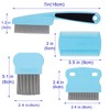GNAWRISHING Flea Comb 4-Pieces Jade Green with High Strength Teeth