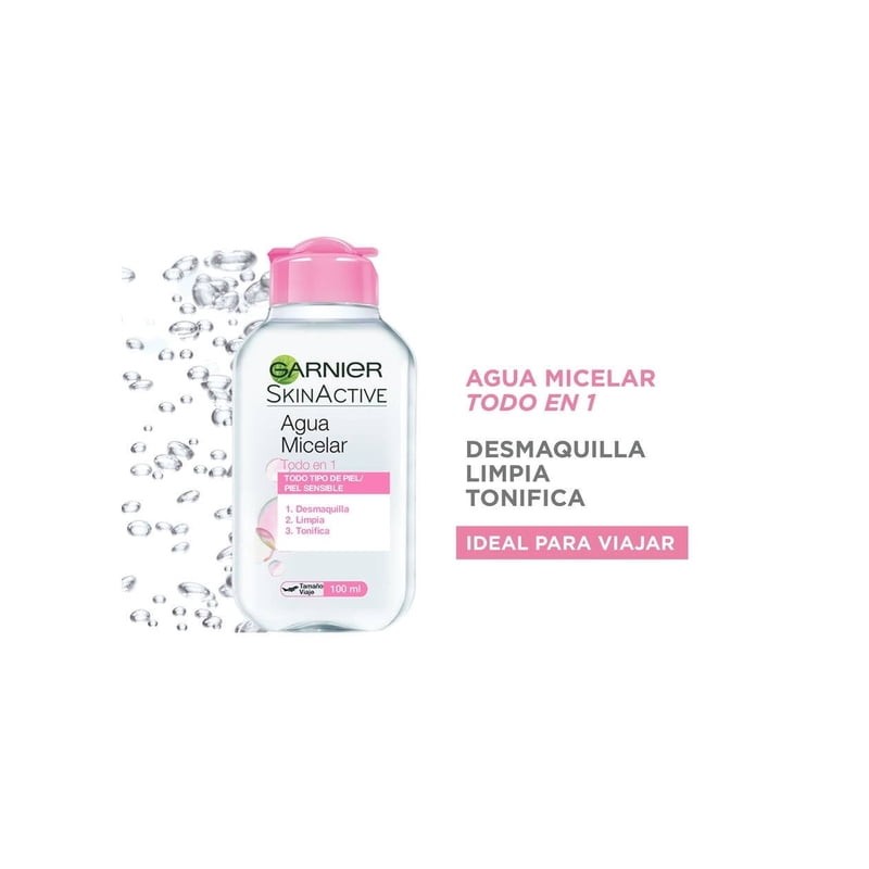 Agua micelar Garnier SkinActive todo en 1 100 ml
