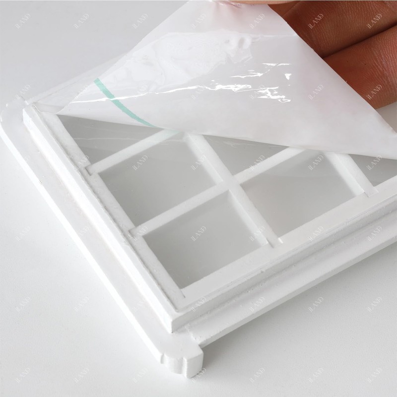 iLAND 1/12 Scale Accessories of Dollhouse Windows 2pcs White Solid