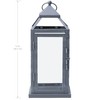 Elements Gray Metal Lanterns Set of 3-12 Inch Decorative Candle