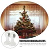 2pcs Heavy Duty Wooden Curtain Rod Brackets Wood Holders for