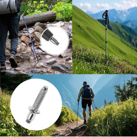 Trekking Pole Replacement Tips - 6 Aluminum Alloy Anti-Slip Tungsten Steel Accessories, Suitable for All Outdoor Activities, Enhancing Your Hiking Experience with Durability and Lightweight Design