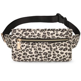 YALUXE Fanny Packs for Women Men, Fashion Waist Pack Belt Bag Casual Hip Bum Bag with 3 Zip Pockets and Adjustable Strap Showerproof Compact Lightweight