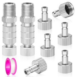 Airbrush Quick Release Coupling Disconnect Adapter Kit, Airbrush Quick Coupler with G1/8" Female Connectors and Male Adapters for Quick Release The Airbrush and air Hose