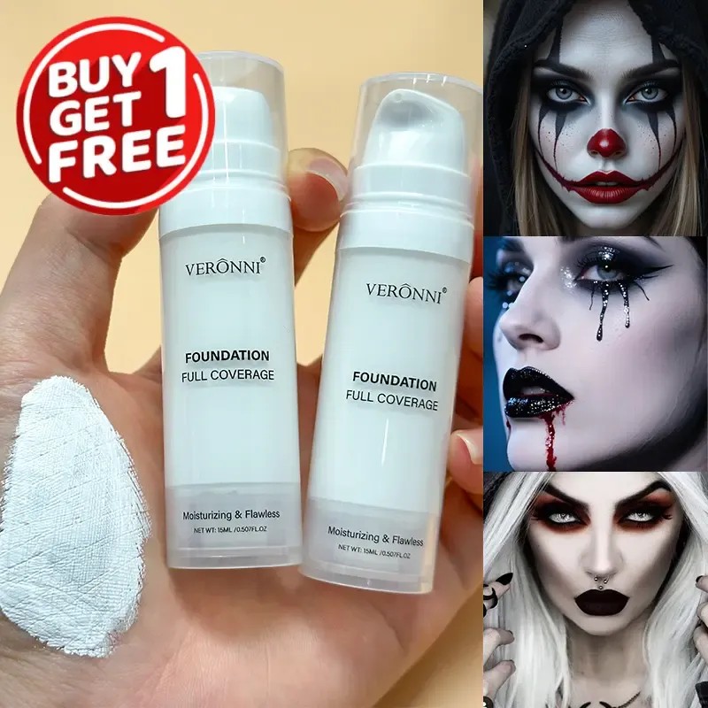 Base De Maquillaje Blanca Veronni, 2 Unidades De 15 Ml,