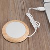 USB Wood Grain Cup Warmer with USB Cable Electric Cup