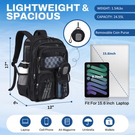 QIXIHU Mesh Backpack for School, Heavy Duty Large Capacity Bookbag, Breathable See Through Clear Beach Bag with Detachable Coin Purse for Kids, Girls, Boys, Net Backpack for Sport Gym Travel Pool