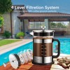QUQIYSO French Press Coffee Maker 51oz 304 Stainless Steel French