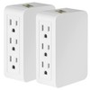 FiiMan 6 Outlet Wall Adapter, UL Listed 3-Prong Grounded Outlet