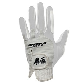 WORKSGOLF Golf Golf Gloves, Super Fit, All Weather Men's, Left Handed, Right Handed, Non-Slip, 8.3 - 10.2 inches (21 - 26 cm) (L, White x White)