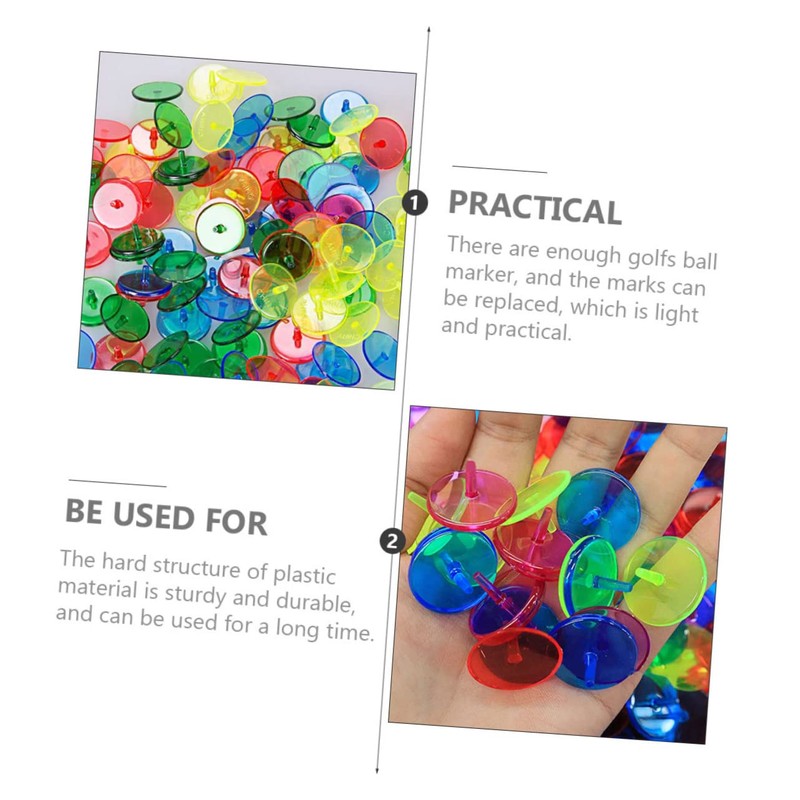SUPVOX Golf Ball Markers 100pcs Plastic Markers for Golf Course