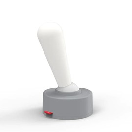 Wenchest Portable Installation Intelligence Joystick Control Night Light,Cute Retro Lever Lamp Creative Switch Lamp Unique Bedroom Bedside Office USB Charging Atmosphere Led Desk Lamp (Gray)