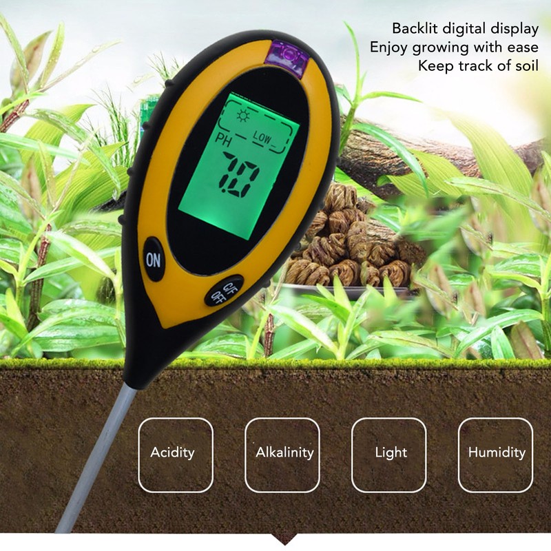 4 in 1 Soil Meter High Accuracy Professional Single Pin