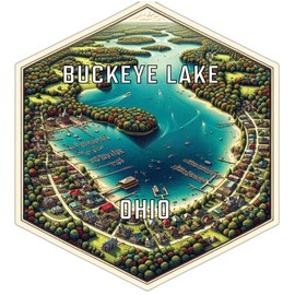 Buckeye Lake Ohio Travel Destination Souvenir Vinyl Decal Sticker 6-Inch