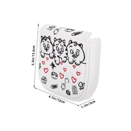 BESPORTBLE Funny Mallet Putter Cover Cat Pattern Club Protector Golf Accessories Pu Leather Golf Head c