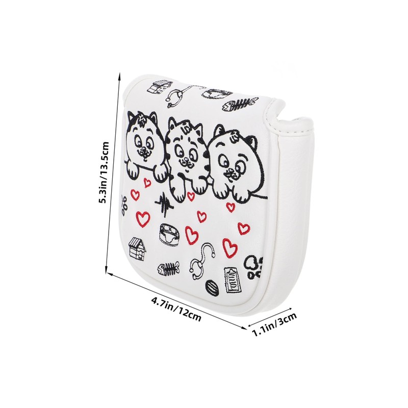 BESPORTBLE Funny Mallet Putter Cover Cat Pattern Club Protector Golf