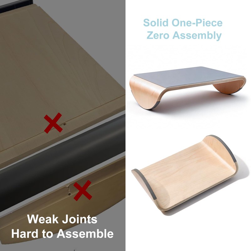 ERGO COLLECT Wood Foot Rest Under Desk, Ergonomic Rocking Footrest