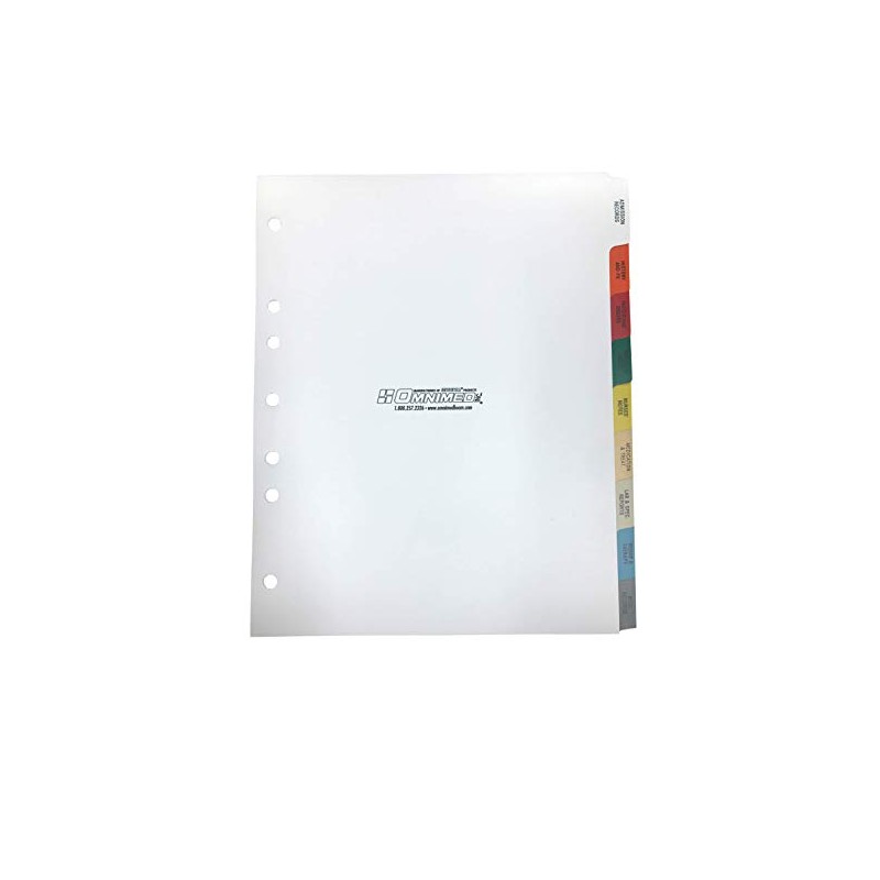 Medical Chart Index Dividers (9 Tab Side Open (Long-Term Care