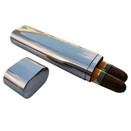 CNFLASK Stainless Steel Cigar Case Cigar Tube Pocket Cigar Holder (Mirror Finish)