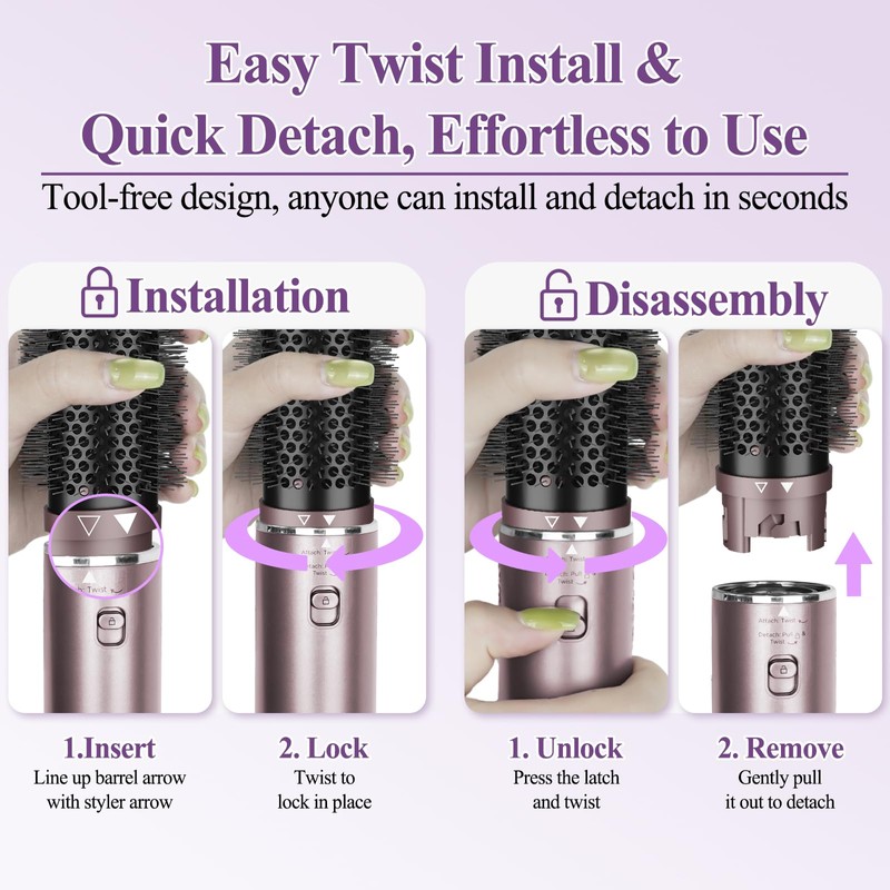 Chivixe Round Brush Attachment for Shark FlexFusion, for Shark Glam