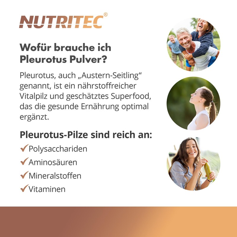 Nutritec Nutritec Pleurotus Vitalpilz 120 Kapseln hochdosiert, Nahrungserg?nzungsmittel mit Acerola