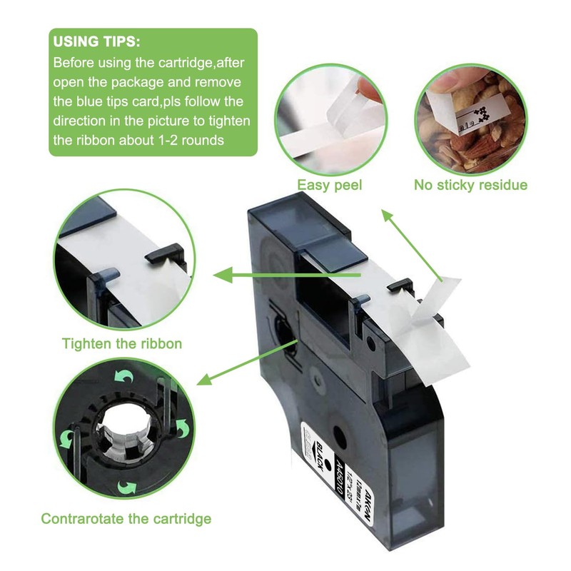 5-Pack D1 a45013 Compatible with Dymo D1 Label Tape 45013