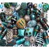 Large 150g Pack Mixed Indian Glass Lampwork Beads Wood Indonesian