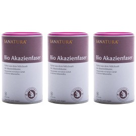 3 x 180 g Sanatura Acacia Fibre Powder Organic - 540 g - Valuable Fibre Supplier Made of Acacia Fibres - Soluble Fibre - Vegan, Gluten Free and Fructose Free - Well Tolerated