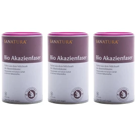3 x 180 g Sanatura Acacia Fibre Powder Organic - 540 g - Valuable Fibre Supplier Made of Acacia Fibres - Soluble Fibre - Vegan, Gluten Free and Fructose Free - Well Tolerated