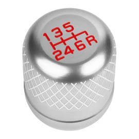 DNA MOTORING Universal Type R Style Aluminum Manual 6-Speed Shift Knob, Silver Coated, SK-5S-T1-PK