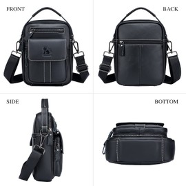 BAIGIO Umhängetaschen Herren Klein Herrentasche Leder Schultertasche Ledertasche für Männer Arbeit Reise Alltagsleben