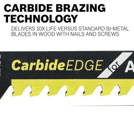 BOSCH T128BHM1 1 Pc. 3-5/8 in. 14 TPI Carbide-Strip Special T-Shank Jig Saw Blades for Laminates