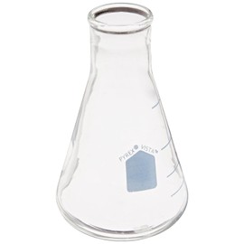 PYREX Vista 500 mL Narrow Mouth Erlenmeyer Flasks with Heavy Duty Rim 70980-500 (Single)