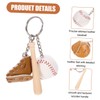 SAFIGLE 3pcs Baseball Keychain Mini Softball Keychains Stylish Bag Accessories