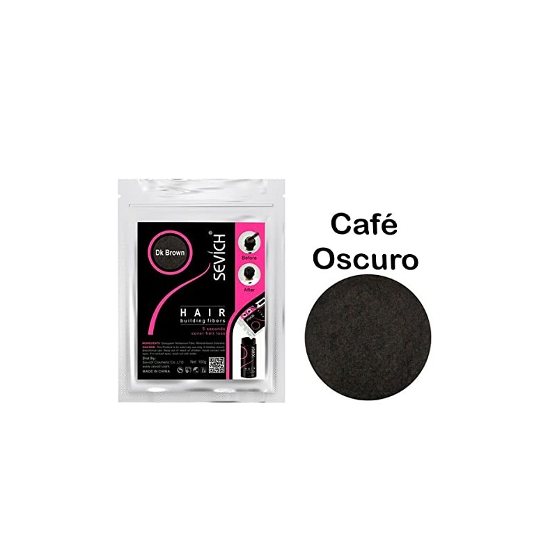 Sevich Micro Fibras Naturales 100 grs Disminuye la Calvicie (Café