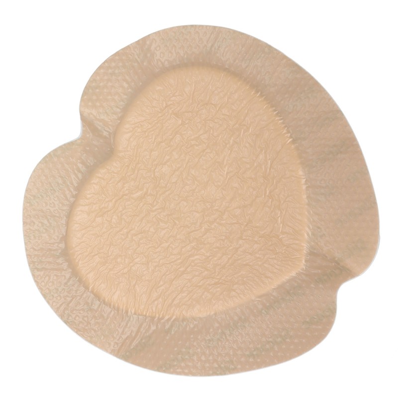 Heart Shaped Silicone Foam Dressing Bordered Waterproof Wound Bandage 18x18cm/7.09x7.09in