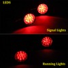Red CNC Motorcycle Bullet LED Turn Signal Lights Blinker Indicator