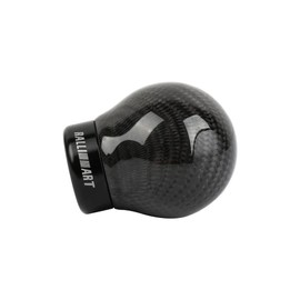 RALLIART Racing Real Carbon Fiber BLACK Round Ball MANUAL Gear Shift Shifter Knob