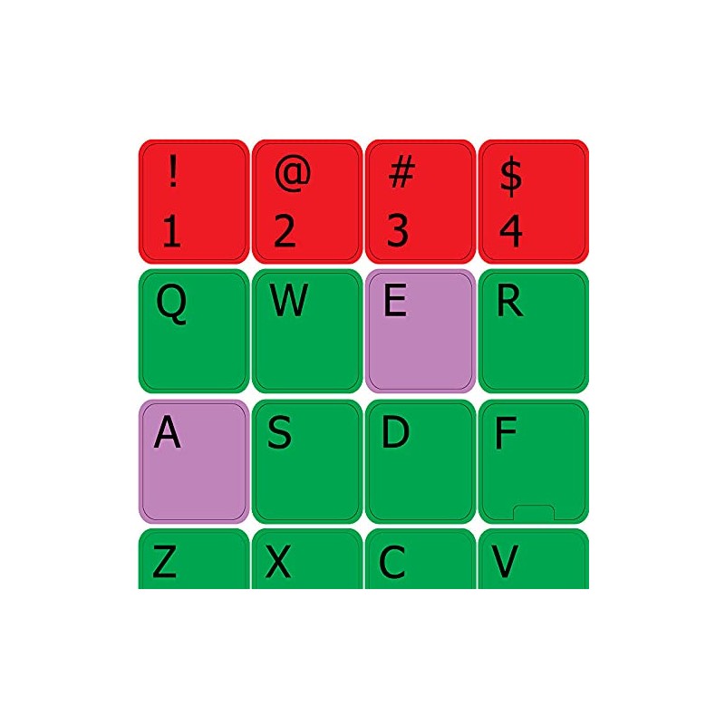 Learning English US Colored PC Keyboard Decals