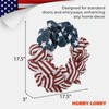 Bright Burlap & Metal American Flag Wreath – Indoor/Outdoor Patriotic
