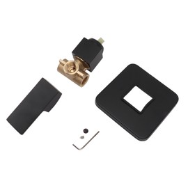 Shower Valves Wall Mount Copper Faucet Shower Rough In Valve Bathroom Trim Kit Single Handle Tub Shower Valve Mixer Black