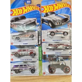 Hot Wheels Lot Of 6 Zamac 55 Gasser Nova Gasser 55 Chevy Cobra Merc Autozam