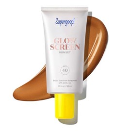 Supergoop! Glowscreen Fps 40, Sunset(Bronce Intenso)- 50 Ml - Prebase Iluminadora + Protector Solar Con Color De Amplio Espectro - Ayuda A Filtrar La 