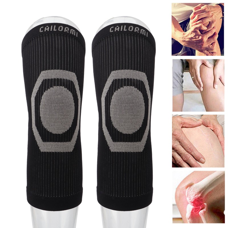 2pcs Graphene Knee Warmers Shock Absorption Resilience Soft Breathable Graphene